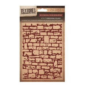 Crafter’s Companion Textures 5″ x 7″ Embossing Folder – Dry Stone Brick Wall